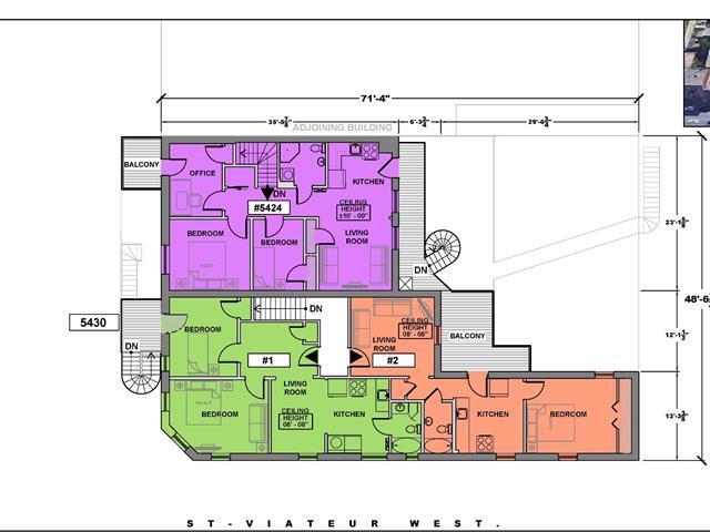 52-56 Rue Saint-Viateur O, Montréal, QC à vendre - Plan d’étage - Image 2 de 5