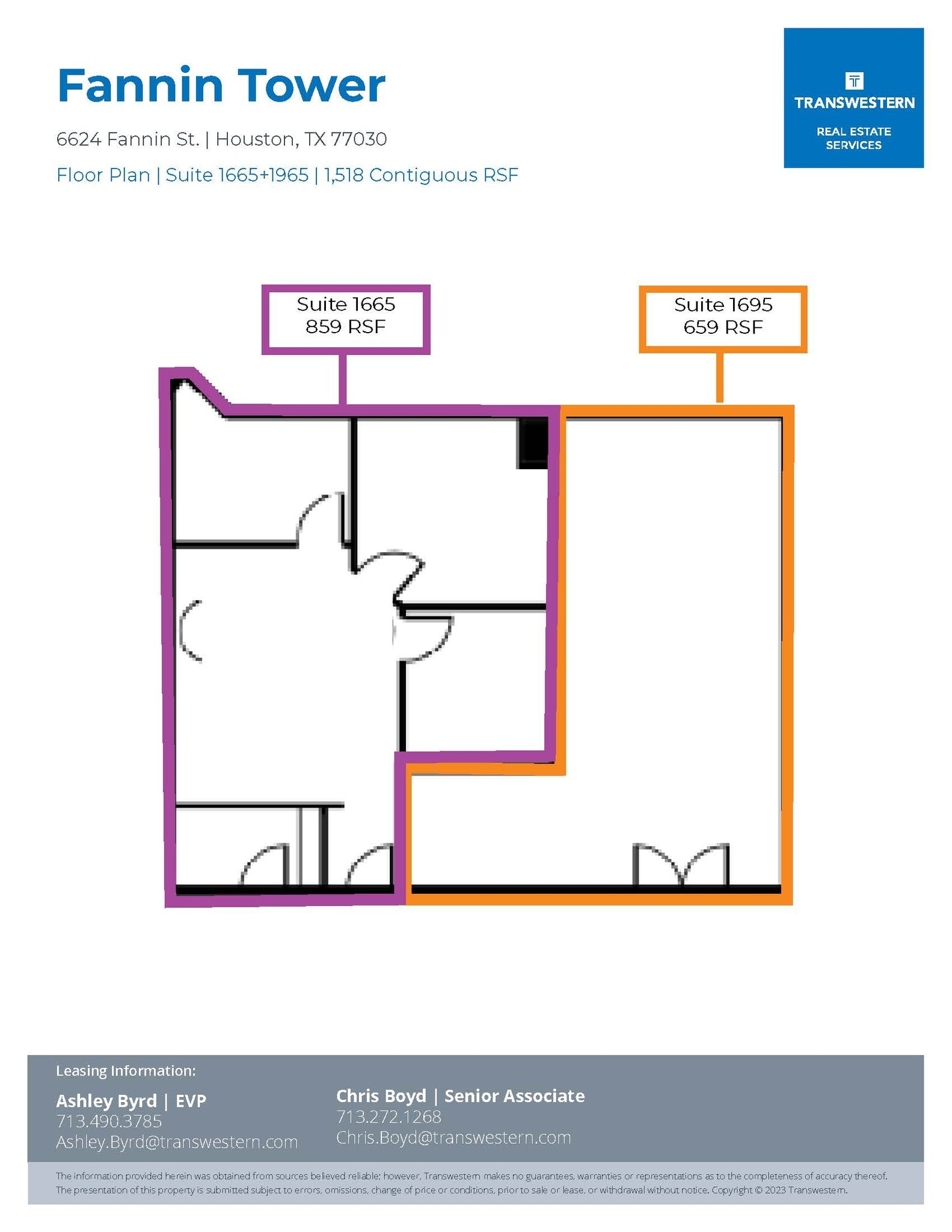 6624 Fannin St, Houston, TX à louer Plan d’étage- Image 1 de 1