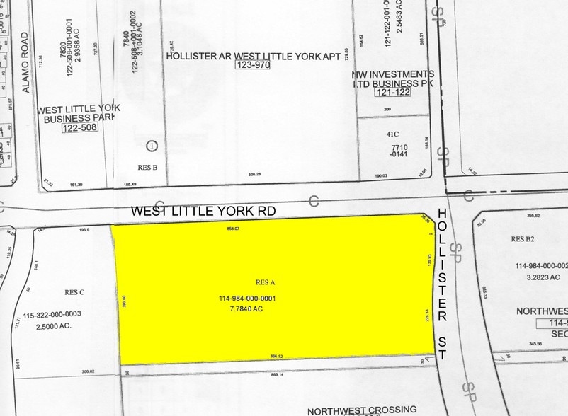 7701 W Little York Rd, Houston, TX for lease - Plat Map - Image 2 of 6