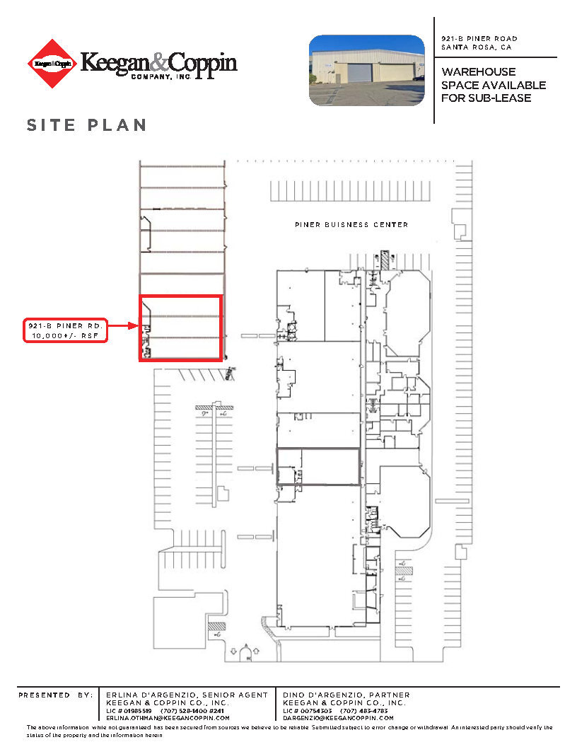 921 Piner Rd, Santa Rosa, CA for lease Site Plan- Image 1 of 1