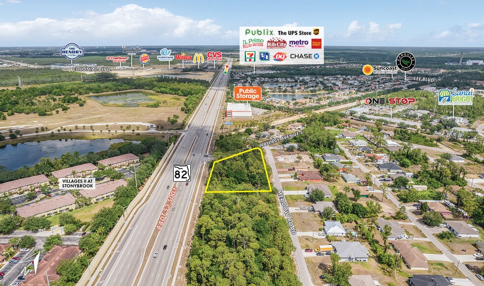 108/120 Meadow Rd, Lehigh Acres, FL for sale - Aerial - Image 3 of 7