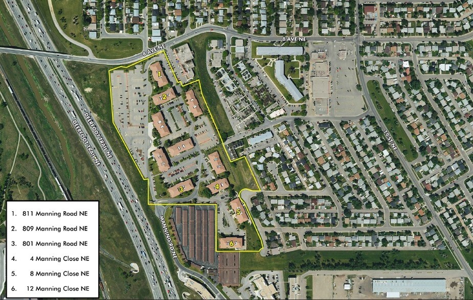 809 Manning Rd NE, Calgary, AB à louer - Aérien - Image 2 de 5