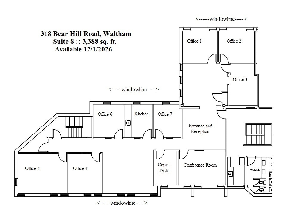 318-320 Bear Hill Rd, Waltham, MA for lease Floor Plan- Image 1 of 8