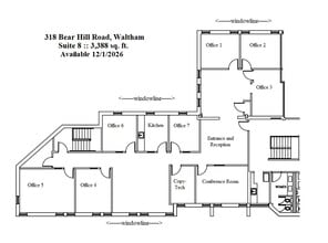 318-320 Bear Hill Rd, Waltham, MA for lease Floor Plan- Image 1 of 8