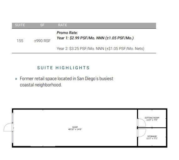 4110-4190 Mission Blvd, San Diego, CA à louer Plan d’étage- Image 1 de 1