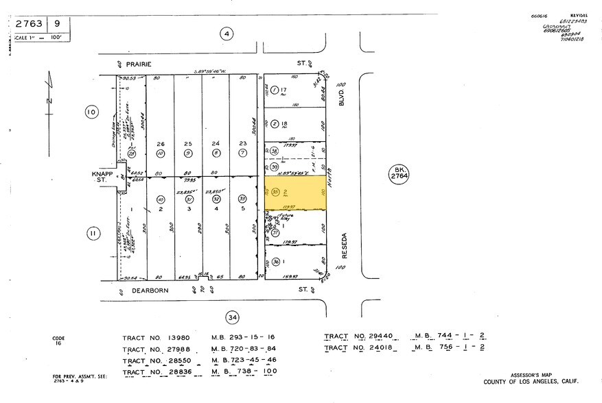 9225-9233 Reseda Blvd, Northridge, CA for lease - Plat Map - Image 3 of 10
