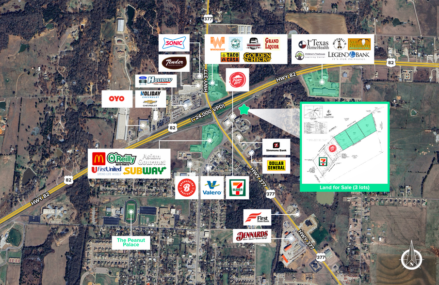US Hwy 82 and US 377 hwy, Whitesboro, TX for sale - Primary Photo - Image 1 of 4