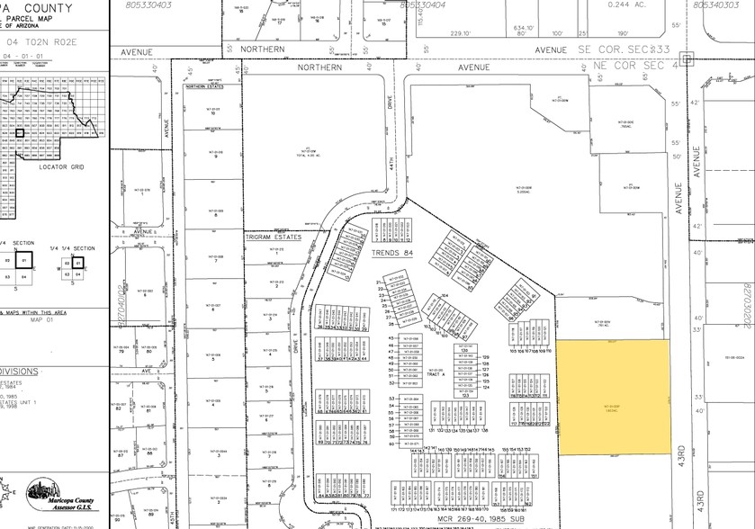 7750 N 43rd Ave, Glendale, AZ for sale - Plat Map - Image 2 of 3