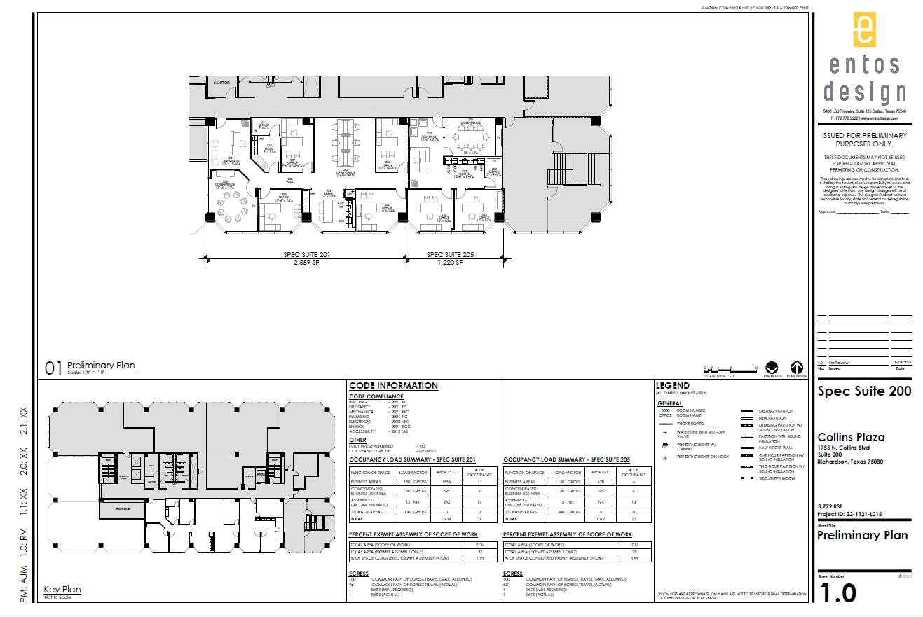 1755 N Collins Blvd, Richardson, TX for lease Floor Plan- Image 1 of 1