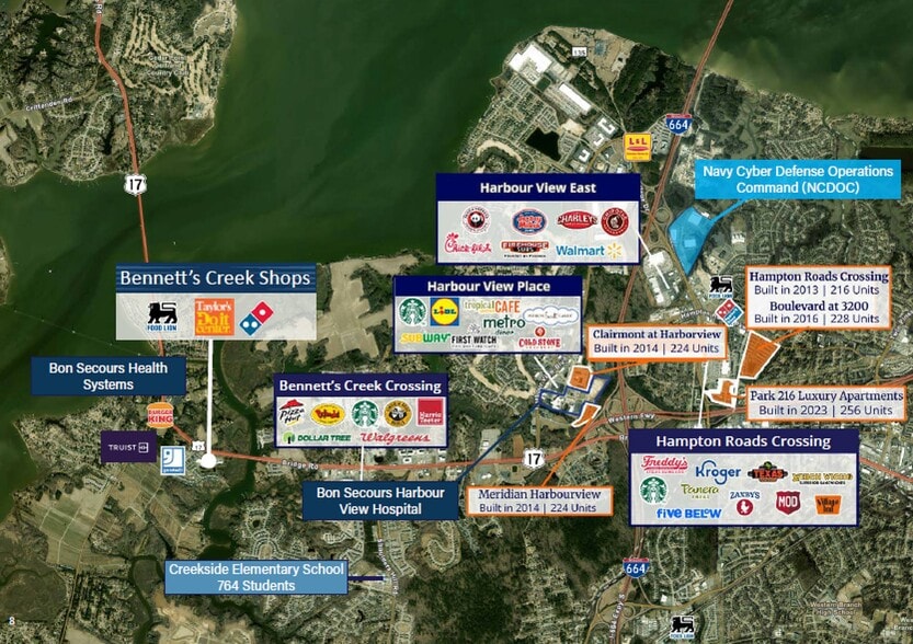 3217-3219 Bridge Rd, Suffolk, VA for sale - Aerial - Image 2 of 3