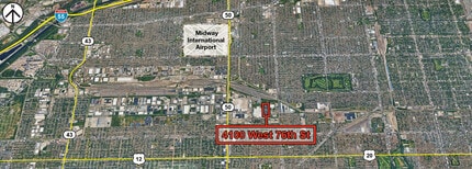 4100 W 76th St, Chicago, IL - Aérien  Vue de la carte