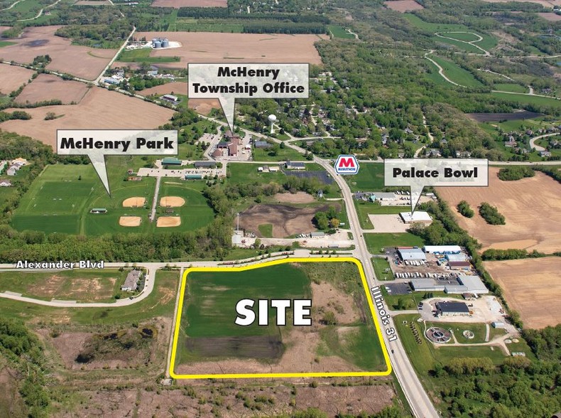 SWC Route 31 & Alexander Drive, Johnsburg, IL for lease - Aerial - Image 3 of 5