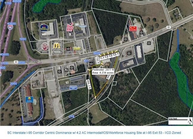 More details for SC Interstate I-95 Corridor Centric Dominance w/ 4.2 AC Intermodal/IOS/Workforce Housing, Walterboro, SC - Land for Sale