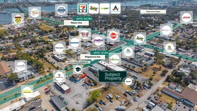 144 Ridgewood Ave, Daytona Beach, FL - Aerial  map view