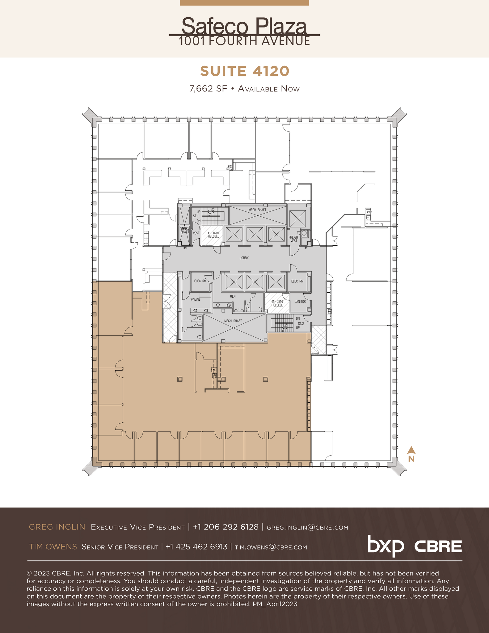 1001 4th Ave, Seattle, WA à louer Plan d  tage- Image 1 de 1