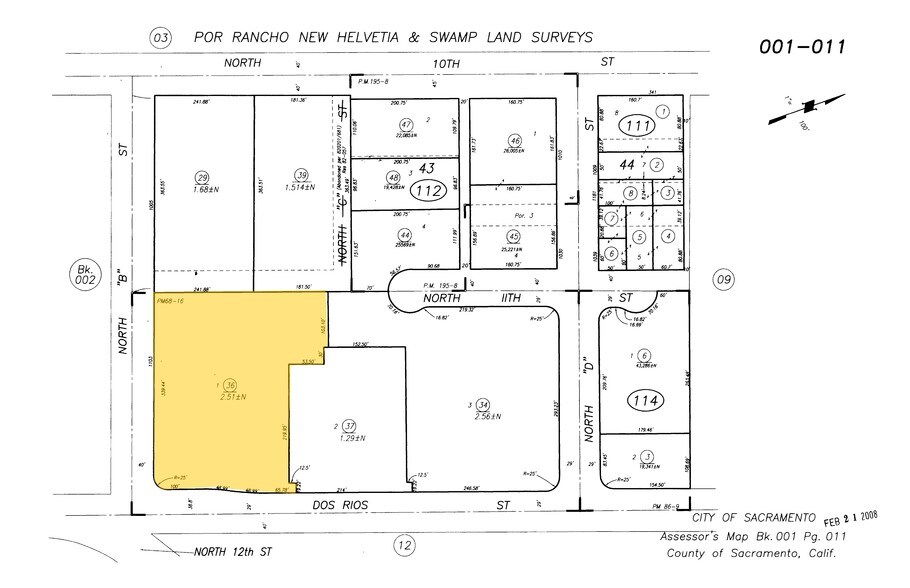 1103 N B St, Sacramento, CA à louer - Plan cadastral - Image 2 de 11
