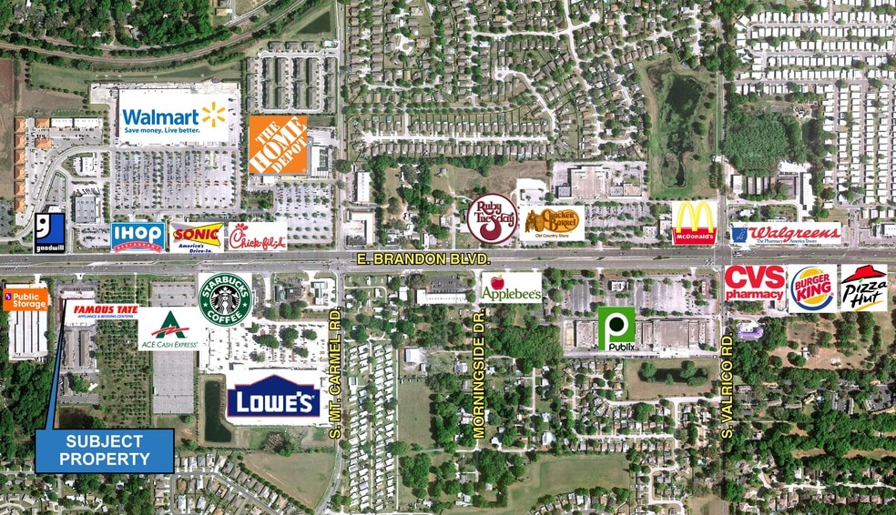 1035 E Brandon Blvd, Brandon, FL for lease - Aerial - Image 2 of 17