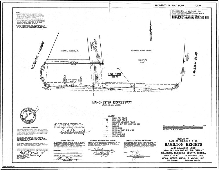 1403 Manchester Expy, Columbus, GA à vendre - Plan de site - Image 2 de 3