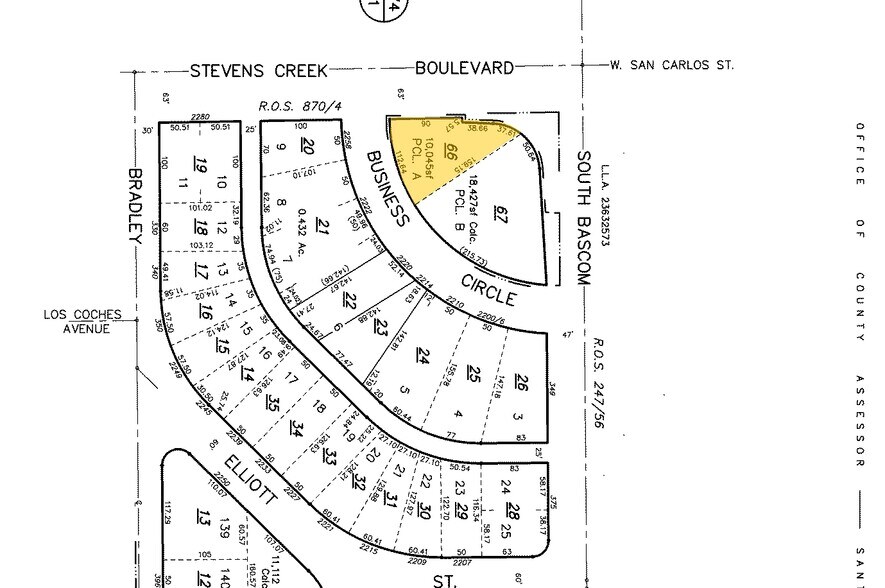 2230 Stevens Creek Blvd, San Jose, CA à louer - Plan cadastral - Image 2 de 2