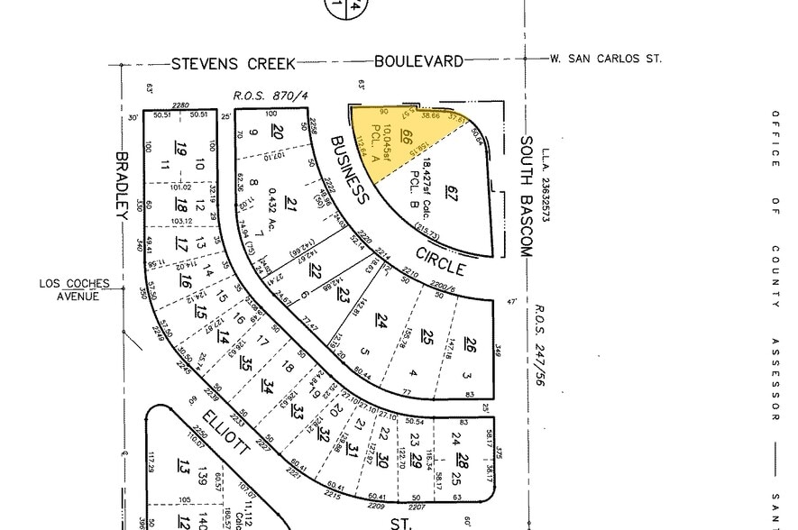 2230 Stevens Creek Blvd, San Jose, CA for lease - Plat Map - Image 2 of 2