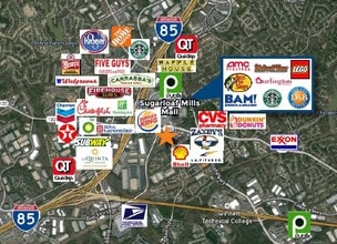 1956 Duluth Hwy, Lawrenceville, GA - AERIAL  map view