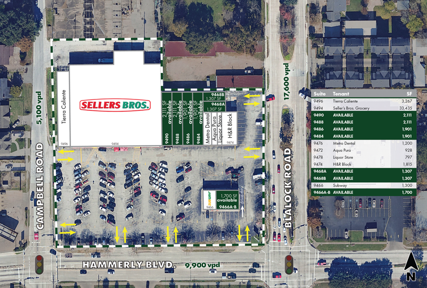 9474-9496 Hammerly Blvd, Houston, TX à louer - Plan de site - Image 2 de 14