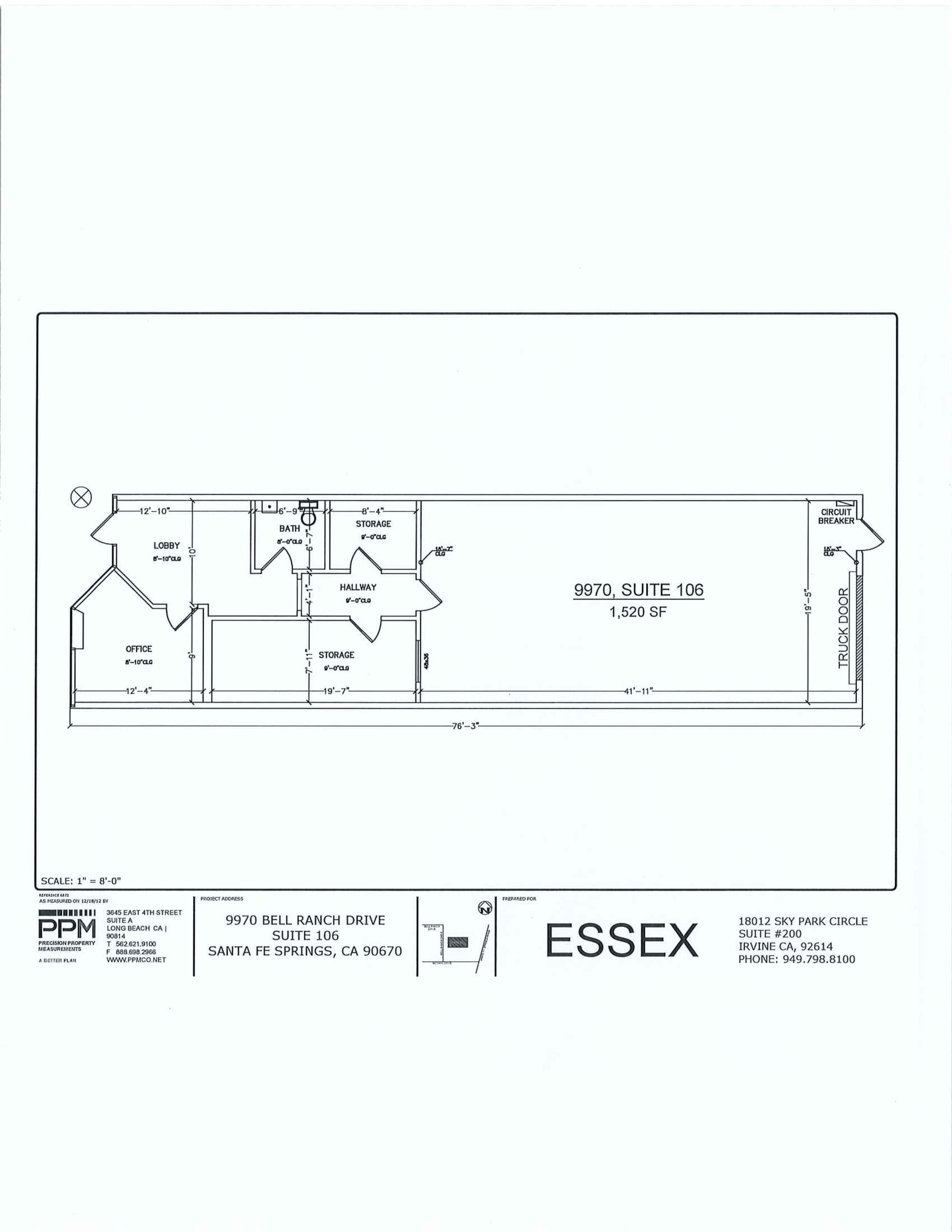 9900 Bell Ranch Dr, Santa Fe Springs, CA for lease Site Plan- Image 1 of 1