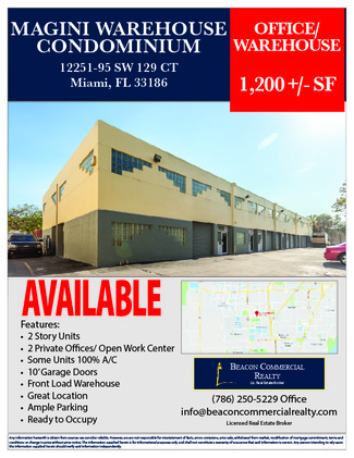 Plus de détails pour 12251-12295 SW 129th Ct, Miami, FL - Flex, Industriel à louer