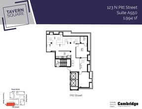 123 N Pitt St, Alexandria, VA à louer Plan d’étage- Image 1 de 1