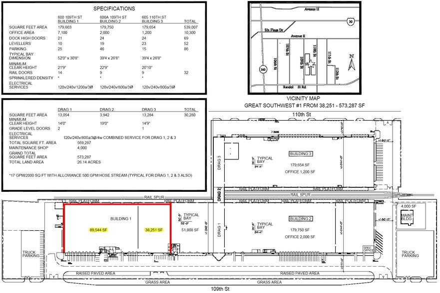 600 109th St, Arlington, TX for lease - Site Plan - Image 2 of 6