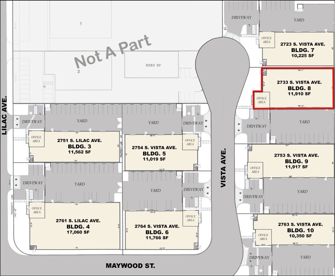 2733 S Vista Ave, Rialto, CA for lease Site Plan- Image 1 of 1