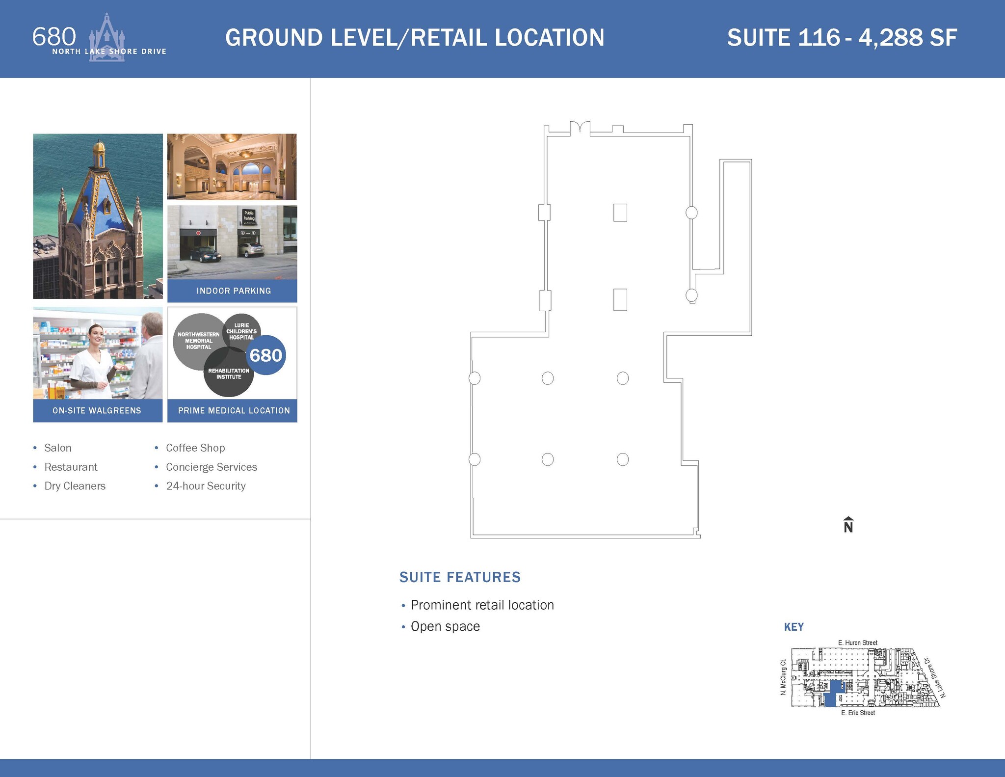 680 N Lake Shore Dr, Chicago, IL à louer Plan d  tage- Image 1 de 1