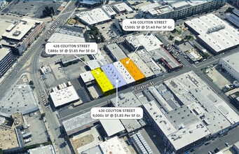 428-436 Colyton St, Los Angeles, CA - AERIAL map view
