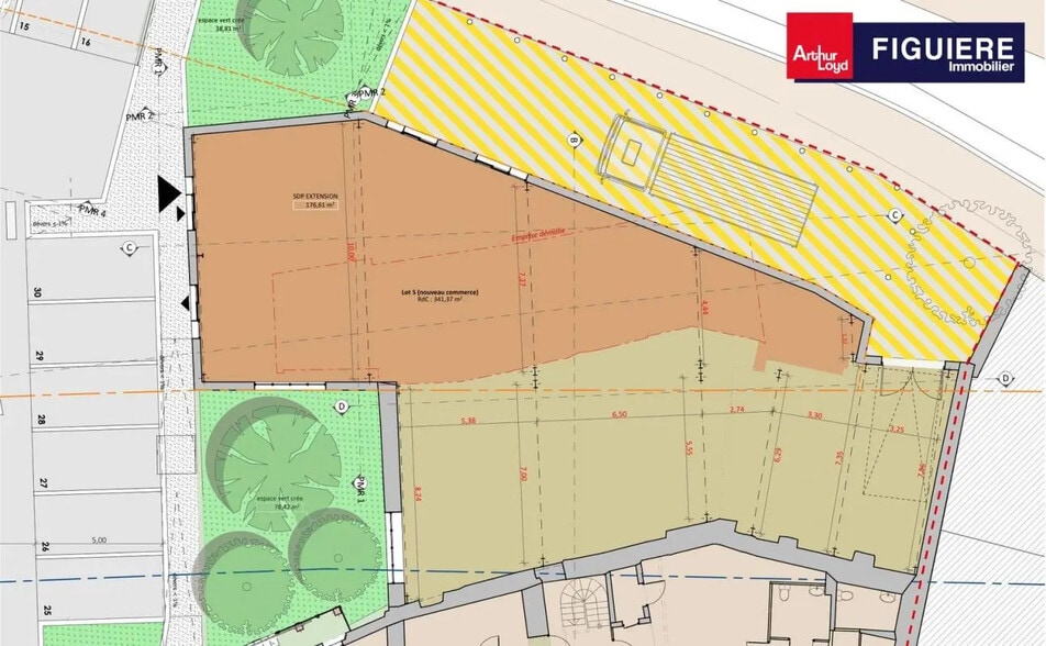 Commerce de détail dans Aix-en-Provence à louer - Plan d’étage - Image 3 de 4