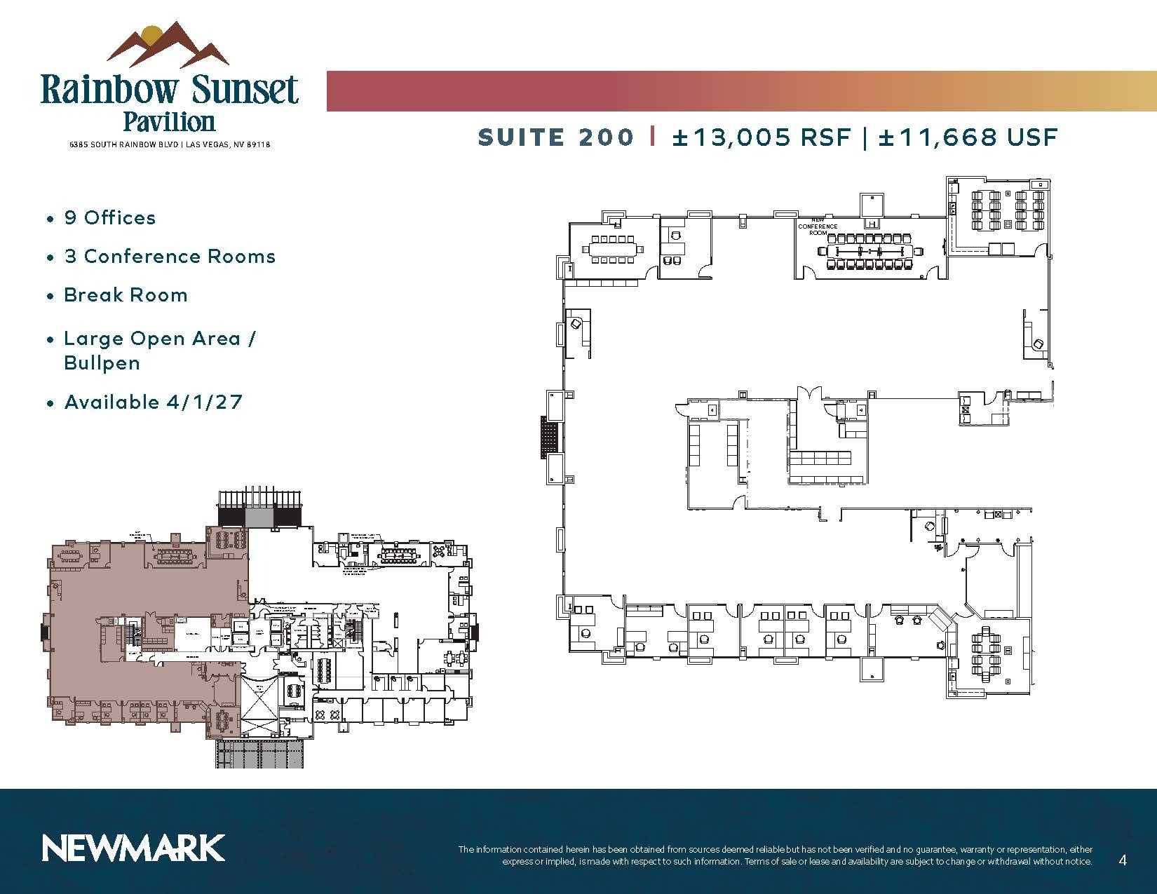 6385 S Rainbow Blvd, Las Vegas, NV à louer Plan d’étage- Image 1 de 1
