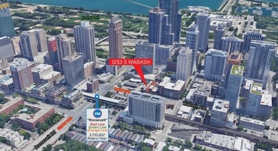 1233 S Wabash Ave, Chicago, IL - Aerial map view