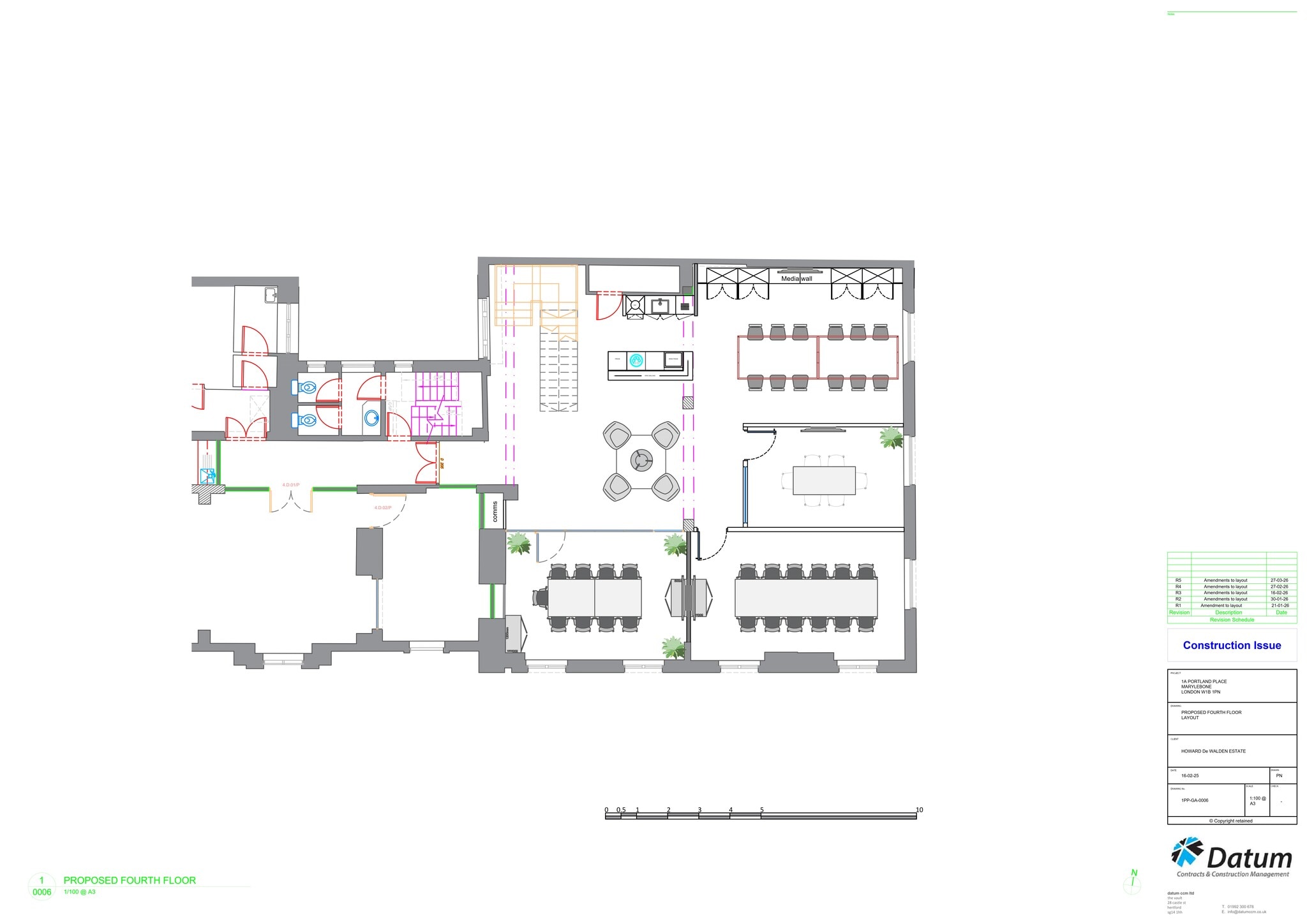 1-3 Portland Pl, Londres à louer Plan de site- Image 1 de 16