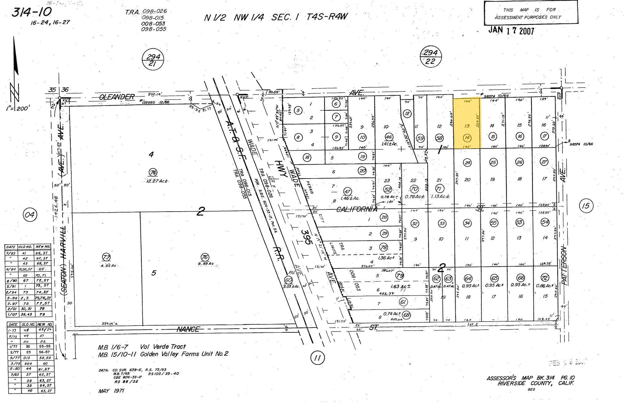 1281 W Oleander Ave, Perris, CA for sale Plat Map- Image 1 of 1