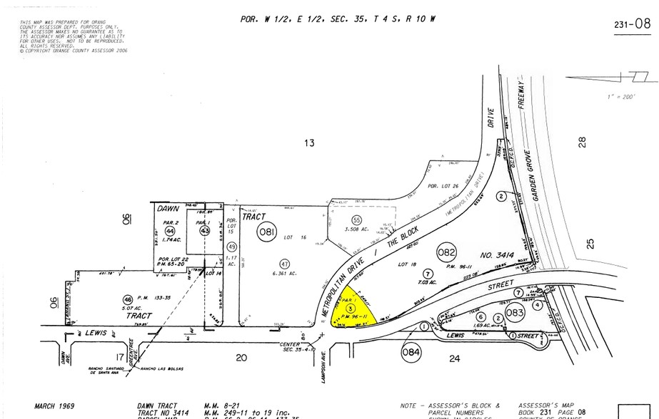 4050 W Metropolitan Dr, Orange, CA for lease - Plat Map - Image 2 of 6