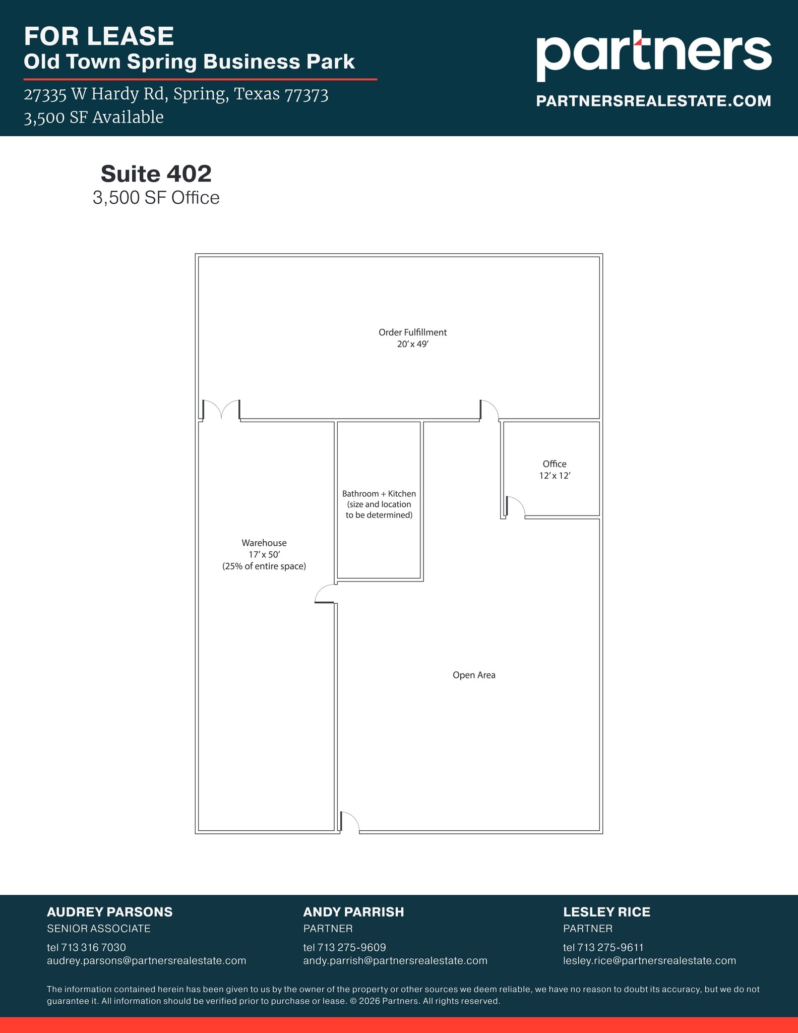 27347 W Hardy Rd, Spring, TX à louer Plan de site- Image 1 de 1