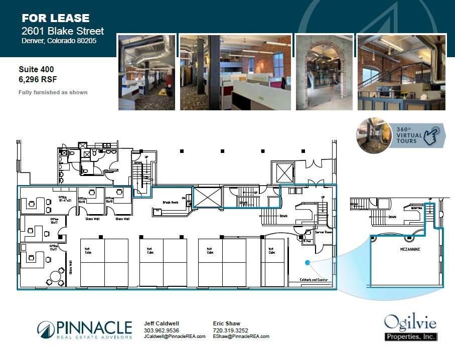 2601-2609 Blake St, Denver, CO à louer Plan d’étage- Image 1 de 1