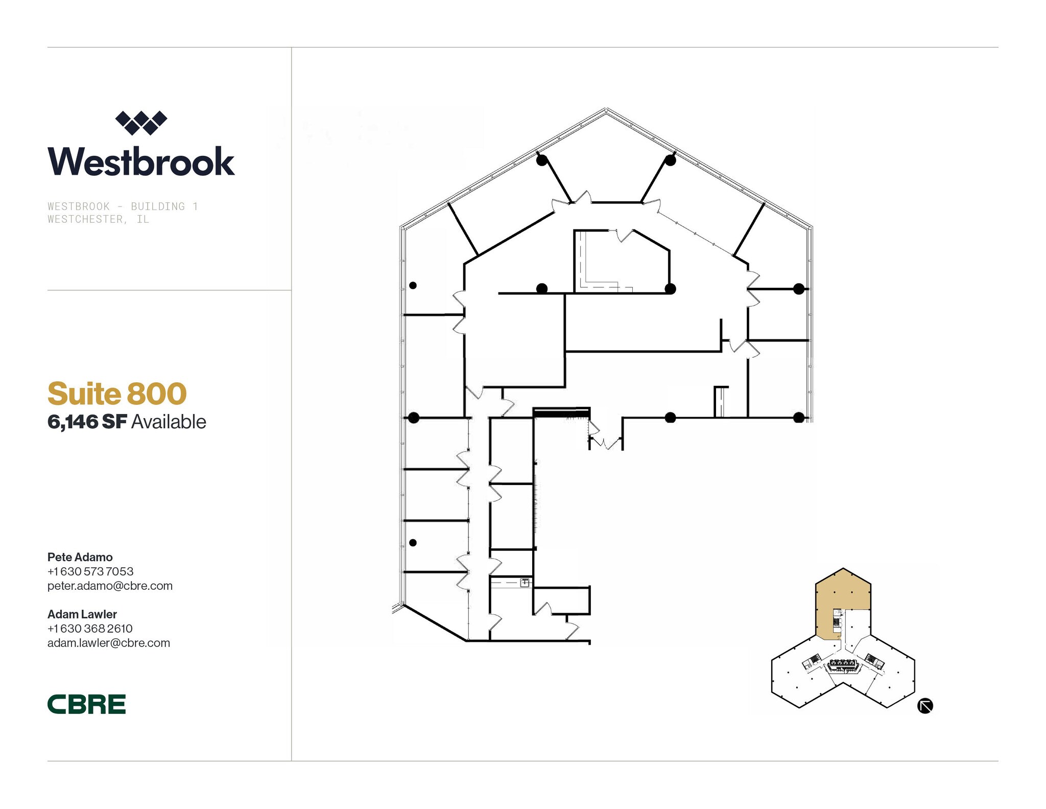 1 Westbrook Corporate Ctr, Westchester, IL for lease Floor Plan- Image 1 of 1