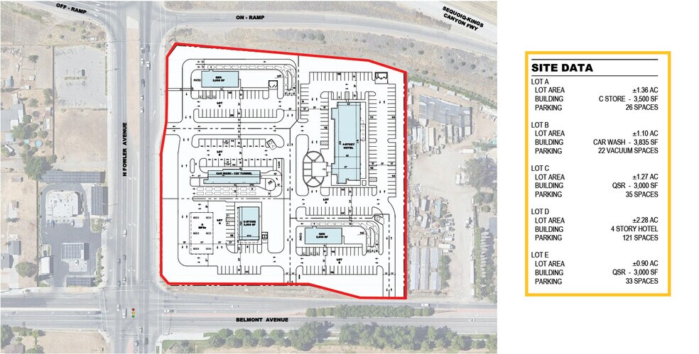 E Belmont Ave, Fresno, CA for lease - Site Plan - Image 3 of 9