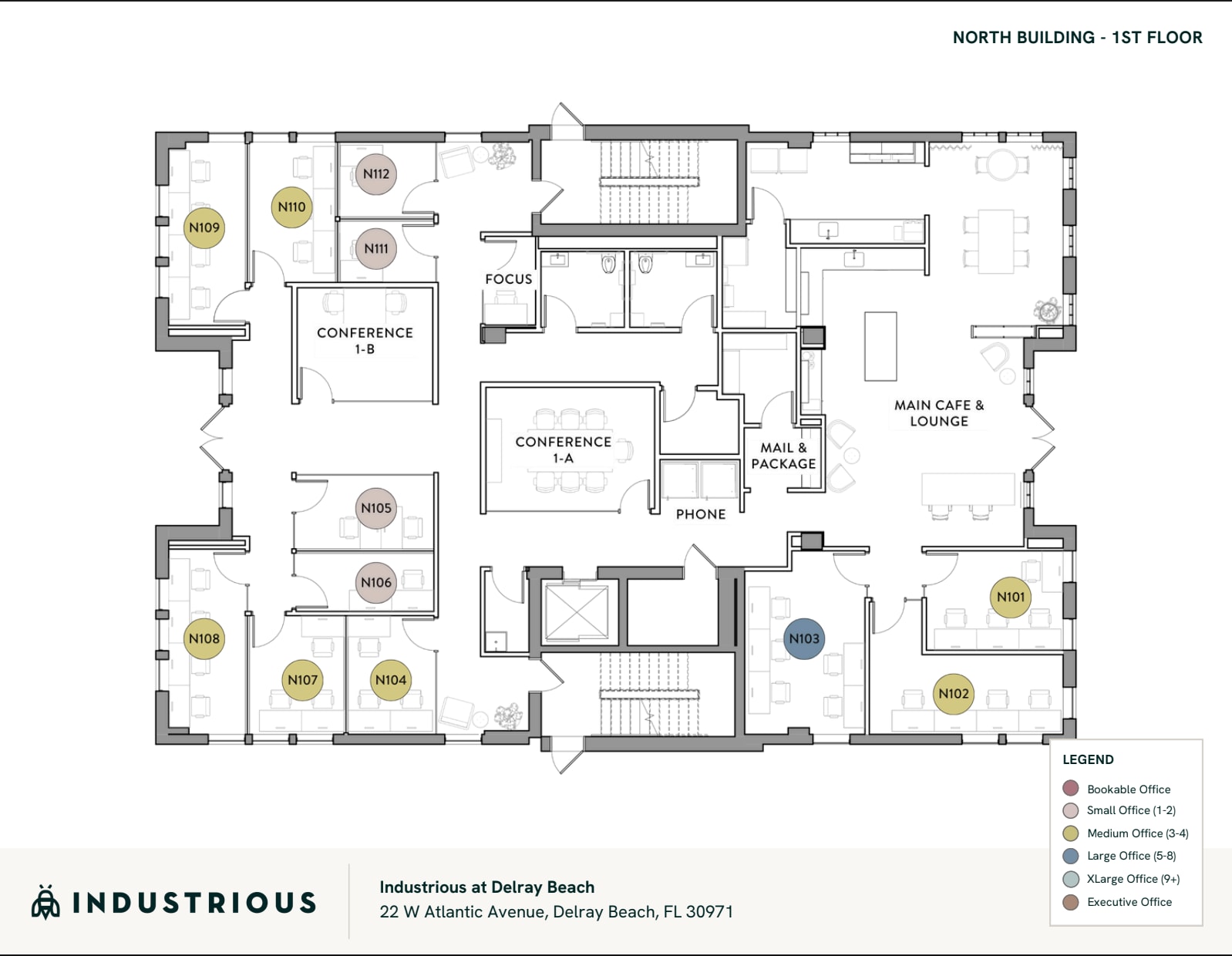 22 W Atlantic Ave, Delray Beach, FL à louer Plan d’étage- Image 1 de 5