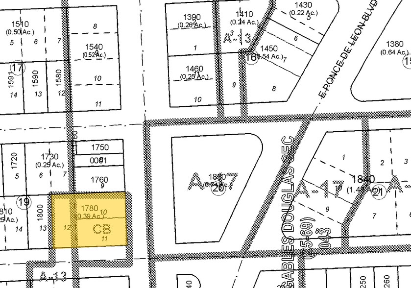 1120 E Ponce De Leon Blvd, Coral Gables, FL à louer - Plan cadastral - Image 2 de 14