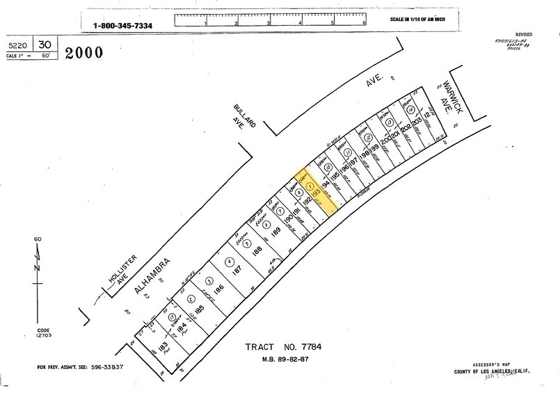 5442 Alhambra Ave, Los Angeles, CA à vendre - Plan cadastral - Image 1 de 2