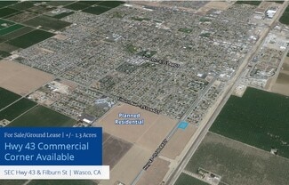 Plus de détails pour Highway 43 & Filburn St (Southeast corner), Wasco, CA - Terrain à vendre