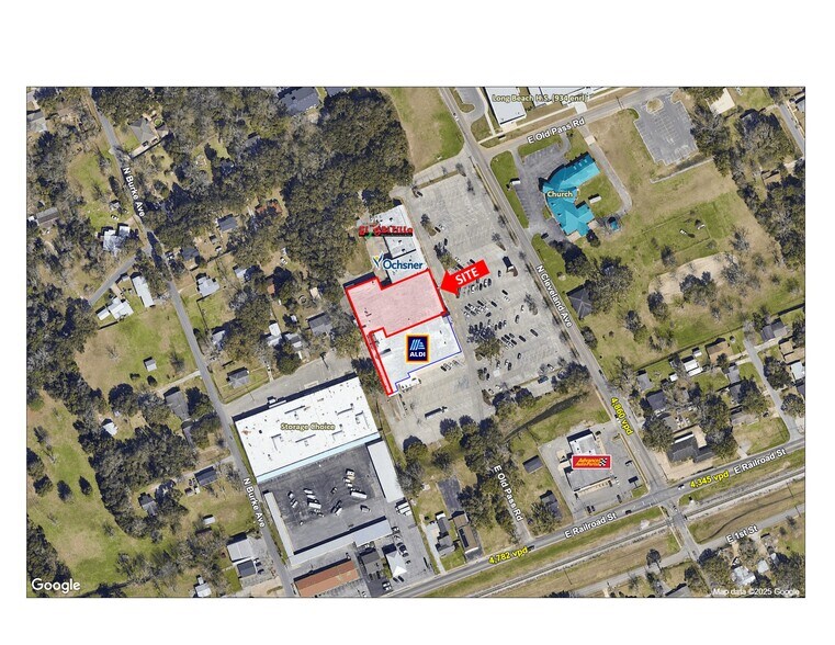 109 N Cleveland Ave, Long Beach, MS à louer - Aérien - Image 2 de 3