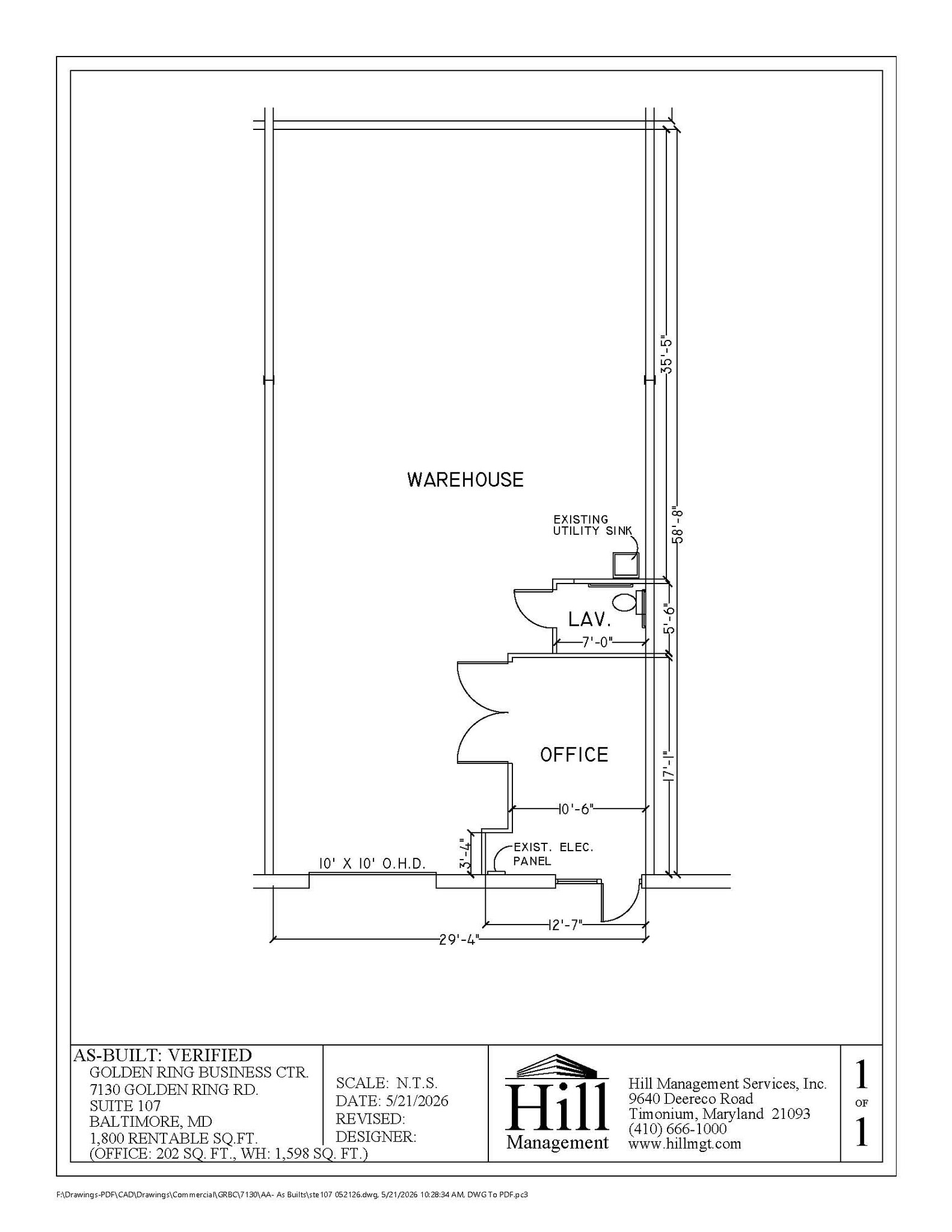 7110 Golden Ring Rd, Essex, MD for lease Floor Plan- Image 1 of 1