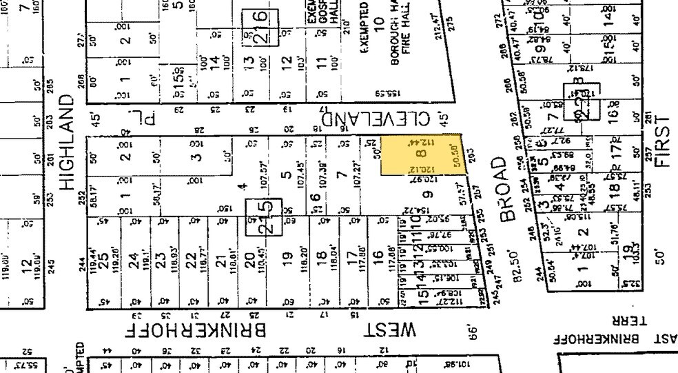 261-263 Broad Ave, Palisades Park, NJ à louer - Plan cadastral - Image 3 de 3